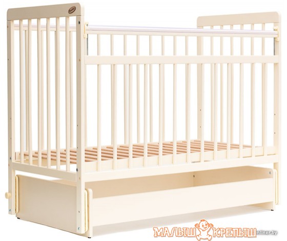 Детская кроватка Bambini Euro Style М 01.10.05 (Натуральный, светлый орех-белый, тёмный орех-слоновая кость, тёмный орех, светлый орех, слоновая кость, белый.)