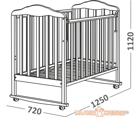 Детская кроватка СКВ-Компани Березка 120117 (Орех)