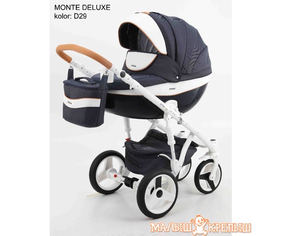 Детская коляска Adamex Monte Carbon Deluxe (2 в 1)