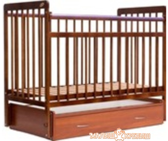 Детская кроватка Bambini Euro Style М 01.10.04 (Белый, светлый орех-белый, спелая вишня, орех светлый, натуральный, орех тёмный, слоновая кость.)