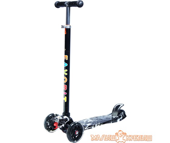 Самокат Favorit Maxi Print 4108P 23ST (белая молния)