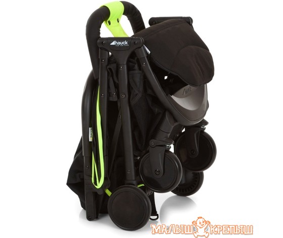 Коляска прогулочная «книга» Hauck Swift Plus Neon Yellow/Caviar