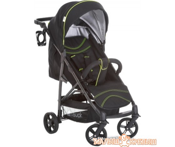 Коляска прогулочная «книга» Hauck Rapid 4S Caviar Neon Yellow