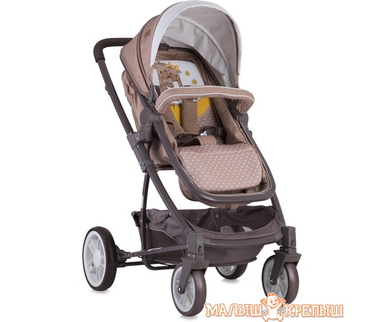 Универсальная коляска Lorelli S500 2018 (2 в 1, Beige&Yellow Happy Family)