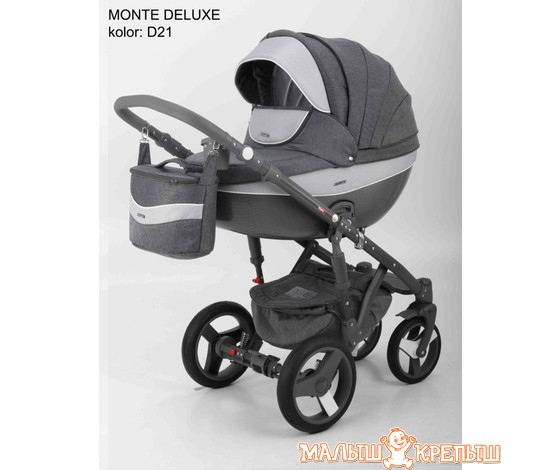 Универсальная коляска Adamex Monte Deluxe Carbon (3 в 1, D7)