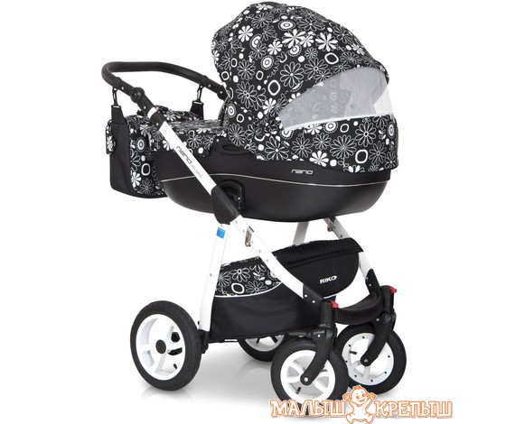 Детская коляска Riko Nano Flower Collection (2 в 1)